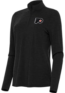 Antigua Philadelphia Flyers Womens Black Bright Qtr Zip