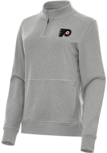 Antigua Philadelphia Flyers Womens Grey Crush Qtr Zip