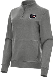 Antigua Philadelphia Flyers Womens Black Crush Qtr Zip