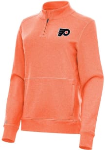 Antigua Philadelphia Flyers Womens Orange Crush Qtr Zip