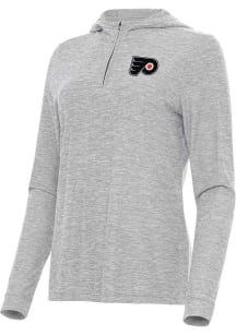 Antigua Philadelphia Flyers Womens Grey Daybreak Qtr Zip