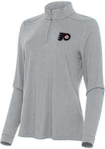 Antigua Philadelphia Flyers Womens Grey Intent Qtr Zip