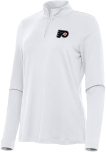 Antigua Philadelphia Flyers Womens White Reprocess Recycled Qtr Zip