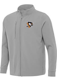 Antigua Pittsburgh Penguins Mens Grey Regard Light Weight Jacket