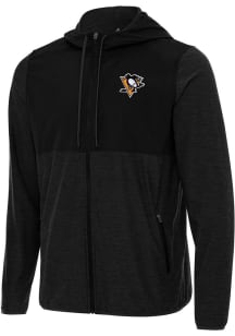 Antigua Pittsburgh Penguins Mens Black Sway Light Weight Jacket
