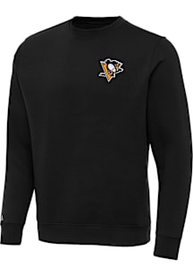 Antigua Pittsburgh Penguins Mens Black Victory Big and Tall Crew Sweatshirt