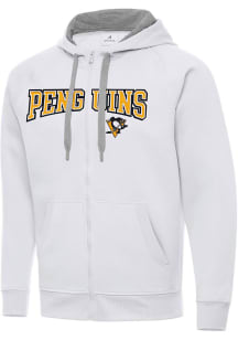 Antigua Pittsburgh Penguins Mens White Split Victory Big and Tall Light Weight Jacket