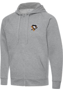 Antigua Pittsburgh Penguins Mens Grey Victory Big and Tall Light Weight Jacket