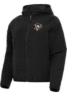 Antigua Pittsburgh Penguins Womens Black Universe Filled Jacket