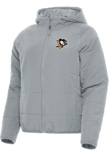 Antigua Pittsburgh Penguins Womens Grey Universe Filled Jacket