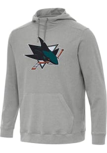 Antigua San Jose Sharks Mens Grey Full Front Cloud Long Sleeve Hoodie