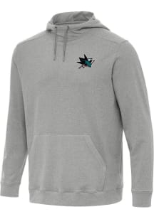 Antigua San Jose Sharks Mens Grey Cloud Long Sleeve Hoodie