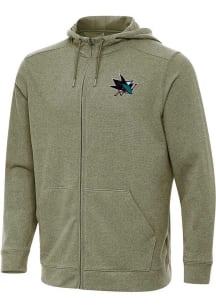 Antigua San Jose Sharks Mens Olive Effortless Light Weight Jacket