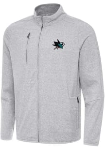 Antigua San Jose Sharks Mens Grey Hold Up Light Weight Jacket