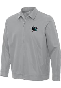 Antigua San Jose Sharks Mens Grey Pivot Light Weight Jacket