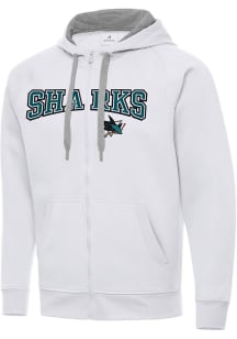 Antigua San Jose Sharks Mens White Split Victory Big and Tall Light Weight Jacket