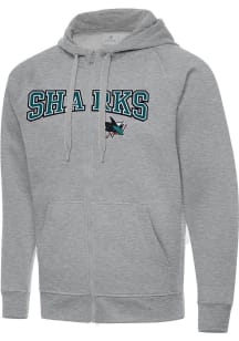 Antigua San Jose Sharks Mens Grey Split Victory Big and Tall Light Weight Jacket