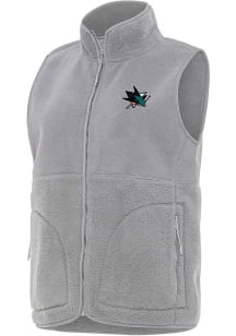 Antigua San Jose Sharks Womens Grey Nostalgic Vest
