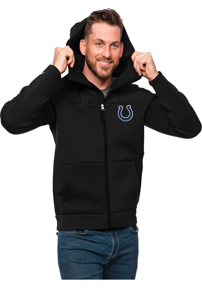 Antigua Indianapolis Colts Black Protect Long Sleeve Full Zip Jacket, Black, 100% POLYESTER, Size 3XL, Rally House