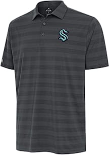 Antigua Seattle Kraken Mens Grey Tunnel Short Sleeve Polo