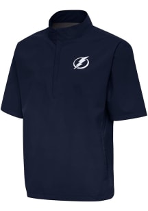 Antigua Tampa Bay Lightning Mens Navy Blue Brisk Short Sleeve Jacket