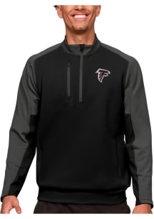 Antigua Atlanta Falcons Mens Black Team Long Sleeve 1/4 Zip Pullover