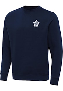 Antigua Toronto Maple Leafs Mens Navy Blue Victory Big and Tall Crew Sweatshirt