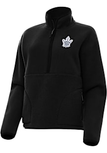 Antigua Toronto Maple Leafs Womens Black Figure Qtr Zip