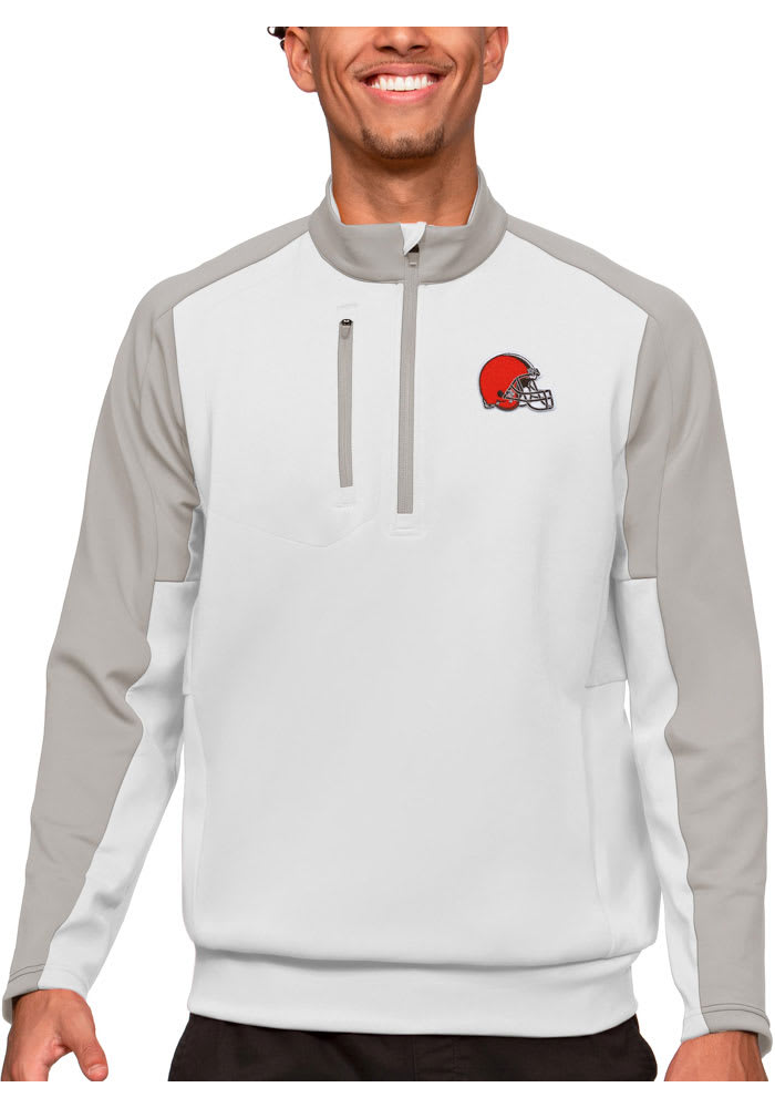 Antigua Cleveland Browns Mens White Team Pullover Jackets