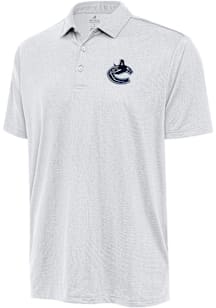 Antigua Vancouver Canucks Mens White Ellipse Short Sleeve Polo