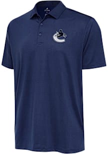 Antigua Vancouver Canucks Mens Navy Blue Ellipse Short Sleeve Polo