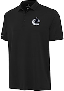 Antigua Vancouver Canucks Mens Black Reprocess Recycled Short Sleeve Polo