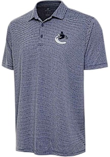 Antigua Vancouver Canucks Mens Navy Blue Scheme Short Sleeve Polo