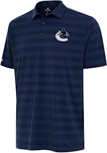 Antigua Vancouver Canucks Navy Blue Tunnel Big and Tall Polo