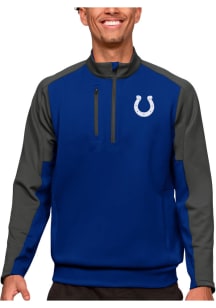 Antigua Indianapolis Colts Mens Blue Team Long Sleeve 1/4 Zip Pullover