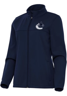 Antigua Vancouver Canucks Womens Navy Blue Links Light Weight Jacket