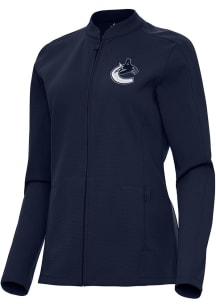 Antigua Vancouver Canucks Womens Navy Blue Regard Light Weight Jacket