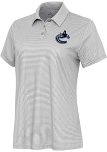 Antigua Vancouver Canucks Womens White Rings Short Sleeve Polo Shirt
