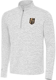 Antigua Vegas Golden Knights Mens Grey Cause Long Sleeve Qtr Zip Pullover