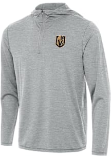 Antigua Vegas Golden Knights Mens Grey Tidy Long Sleeve Qtr Zip Pullover