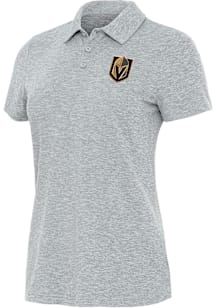 Antigua Vegas Golden Knights Womens Grey Matter Short Sleeve Polo Shirt