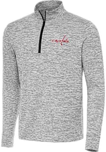 Antigua Washington Capitals Mens Black Cause Long Sleeve Qtr Zip Pullover