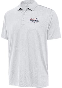 Antigua Washington Capitals Mens White Ellipse Short Sleeve Polo