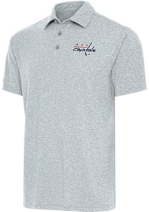 Antigua Washington Capitals Grey Par 3 Big and Tall Polo