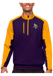 Antigua Minnesota Vikings Mens Purple Team Long Sleeve 1/4 Zip Pullover