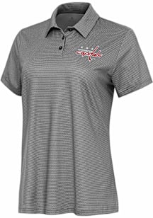 Antigua Washington Capitals Womens White Rings Short Sleeve Polo Shirt