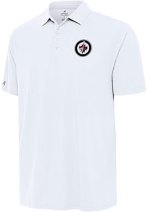 Antigua Winnipeg Jets Mens White Era Short Sleeve Polo