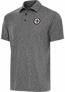 Antigua Winnipeg Jets Black Par 3 Big and Tall Polo