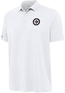 Antigua Winnipeg Jets Mens White Reprocess Recycled Short Sleeve Polo