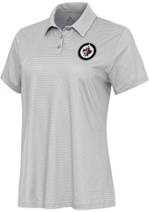Antigua Winnipeg Jets Womens White Rings Short Sleeve Polo Shirt